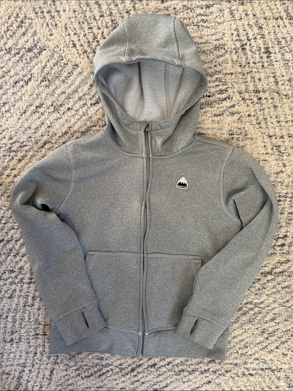 Burton Gray Zip-Up Hoodie l